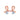 18k (750) Rose Gold and Diamond Stud Earrings for Women