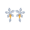 18k (750) Yellow Gold and Diamond Stud Earrings for Women