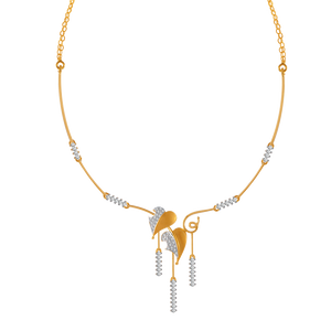 18KT (750) Yellow Gold And Solitaire Necklace For Women