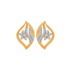 18KT (750) Yellow Gold and Diamond Stud Earrings for Women