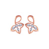 18k (750) Rose Gold and Diamond Stud Earrings for Women