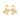 18k (750) Yellow Gold and Diamond Stud Earrings for Women