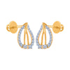 18k (750) Yellow Gold and Diamond Stud Earrings for Women