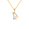 18KT (750) Yellow Gold and Diamond Pendant for Women