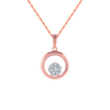 18KT (750) Rose Gold and Diamond Pendant for Women