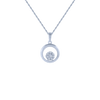 18KT (750) White Gold and Diamond Pendant for Women