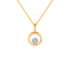 18KT (750) Yellow Gold and Diamond Pendant for Women