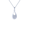 18KT (750) White Gold and Diamond Pendant for Women