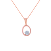 18k (750) Rose Gold and Diamond Pendant for Women