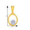 18k (750) Yellow Gold and Diamond Pendant for Women