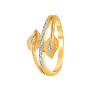 18KT (750) Yellow Gold And Diamond Ring For Women