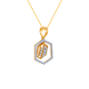 18KT (750) Yellow Gold and Diamond Pendant for Women