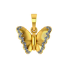 18K Butterfly Diamond Gold Pendant 