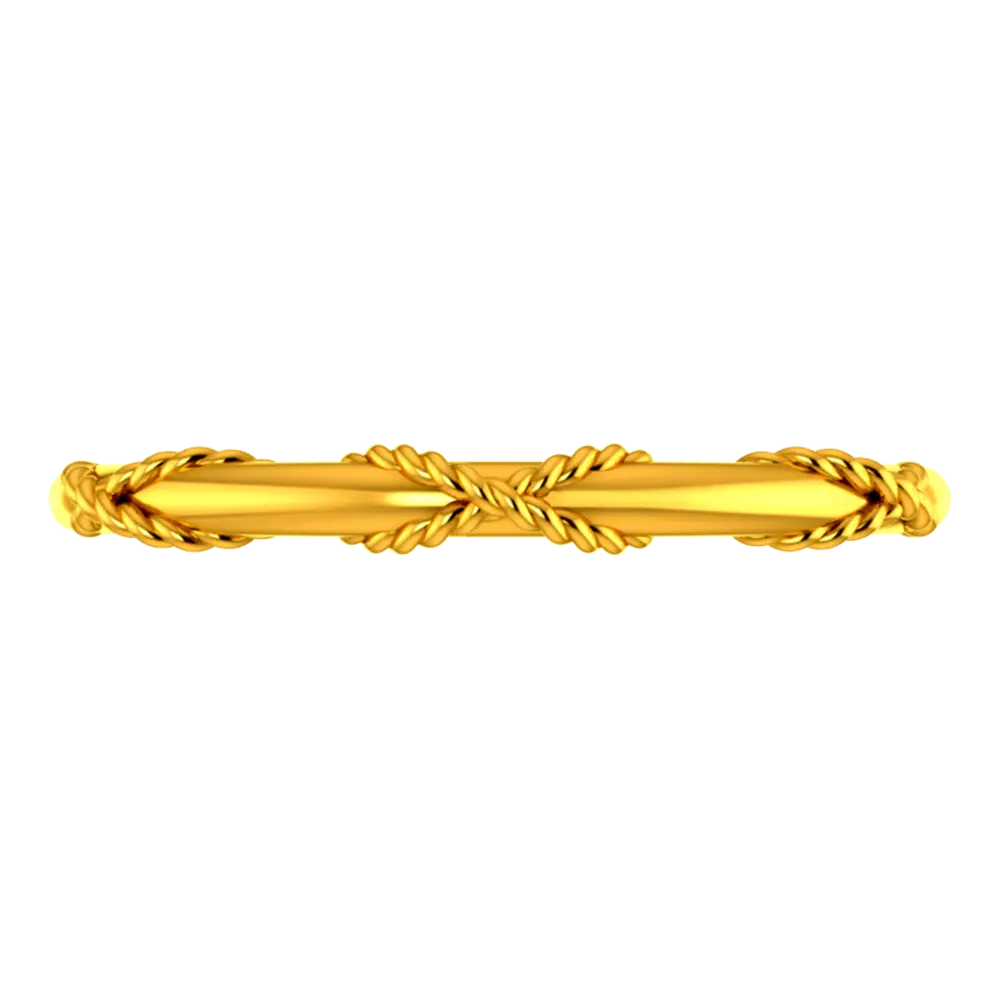 Buy 18K rope design gold ring | PC Chandra Jewellers Online exclusive ...