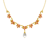 Diamond Embossed Gold Necklace 