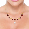 Diamond Embossed Gold Necklace 