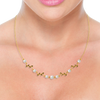 Bold Feather Diamond And Gold Necklace