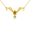 Hypnotic Gold And Diamond Floral Design Necklace