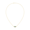 18 K Peacock Eye Themed Diamond and Gold Necklace