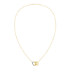 Heart-Lock Themed Diamond-Studded Gold Necklace 