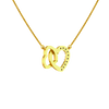 Heart-Lock Themed Diamond-Studded Gold Necklace 