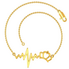 Gorgeous 18k Gold Bracelet with Stylish Heartbeat Design Online Exclusive Collection PC Chandra 