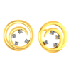 Pretty and Simple 18k Gold and Diamond Round Stud Earrings from PC Chandra Jewellers