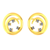 Pretty and Simple 18k Gold and Diamond Round Stud Earrings from PC Chandra Jewellers