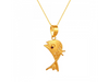 22K Lucky Charm Fish Gold Pendant 