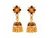 Beautiful 22K Meenakari Gold Jhumka Earrings 