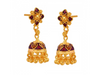 Beautiful 22K Meenakari Gold Jhumka Earrings 