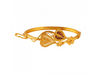 22K Precious Gold Bangles With Two Paans & Flower Shape Details