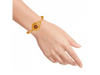 22K Flower Shape Gold Bangle In Meenakari Style