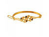 22K Uniquely Shaped Gold Bangles With Meenakari Flowers Detail