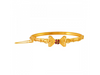 22K Elegant Gold Bangles With Meenakari Flower Detail