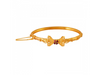 22K Elegant Gold Bangles With Meenakari Flower Detail