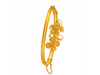 22K Delicate Gold Bangles With Two Flowers Shape Details