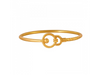 22K Uniquely Shaped Gold Nowa with a Delicate Circular Detail