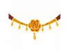 22k Flower shaped choker necklace with a dash of maroon design. 