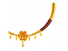 22k Flower shaped choker necklace with a dash of maroon design. 