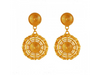 Gorgeous 22K Spherical Shape Gold Earrings With Minute Detailings