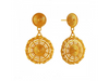 Gorgeous 22K Spherical Shape Gold Earrings With Minute Detailings