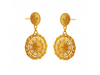 Gorgeous 22K Spherical Shape Gold Earrings With Minute Detailings