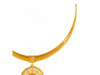 Uniquely crafted 22k gold choker with a round pendant