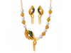 Exclusive Chic 22k Gold Necklace and Earring Jewellery Set with Pearls