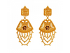 Distinctively Designed 22K Gold Earrings In Meenakari Style 