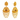 Distinctively Designed 22K Gold Earrings In Meenakari Style 