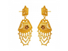 Distinctively Designed 22K Gold Earrings In Meenakari Style 