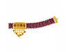 22k Choker necklace with maroon beads and meenakari work