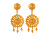 Lovely 22K Spherical Shape Gold Earrings With Intricate Details